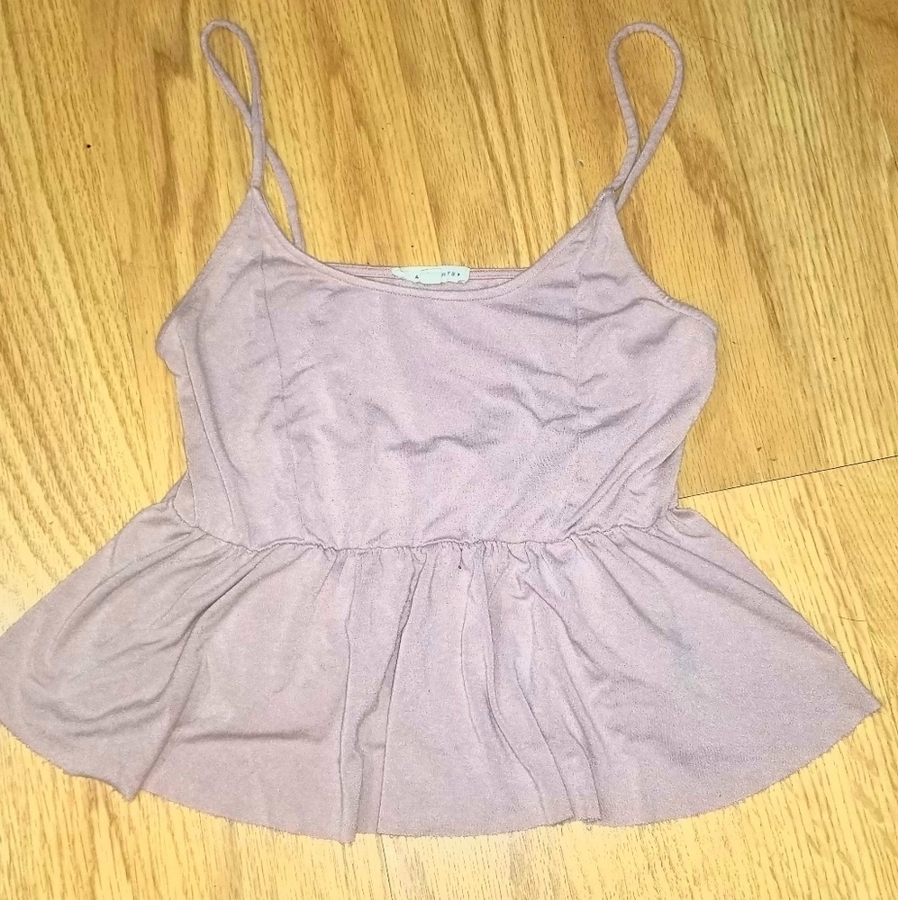 Pink Babydoll Peplum Top